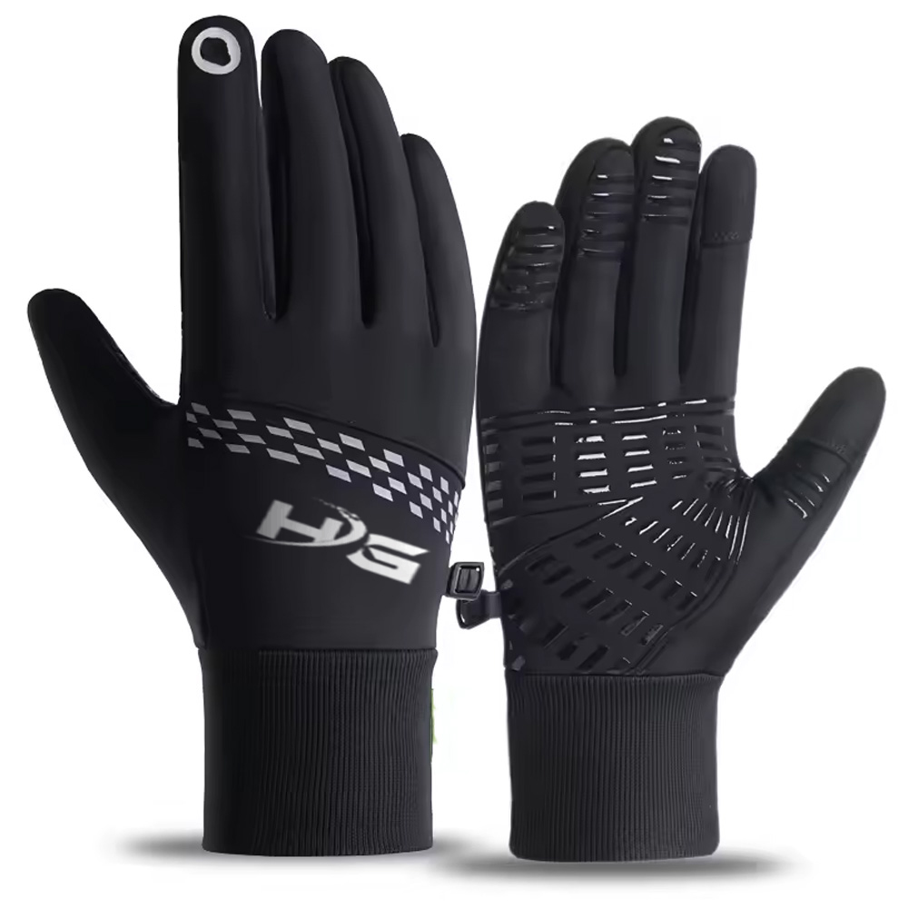Winter Warm Cycling Gloves Water Windproof Touchscreen Anti-slip Bicycle Motorbike Gloves Men Black Hiking Gloves