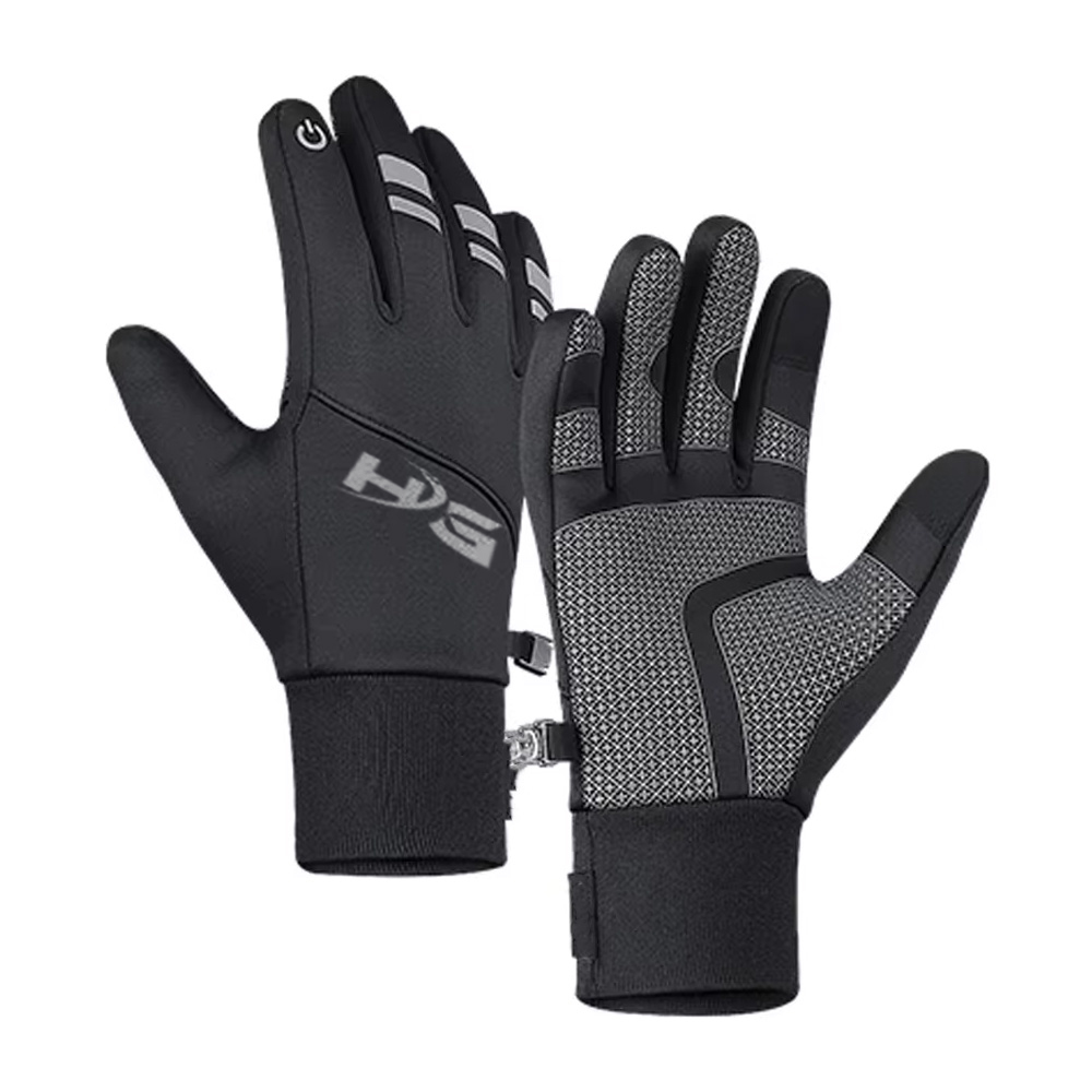 Autumn Winter Cycling Gloves Shockproof Anti-slip Windproof Warm Touchscreen Outdoor Hiking Skiing Riding Motorbike Gloves Men