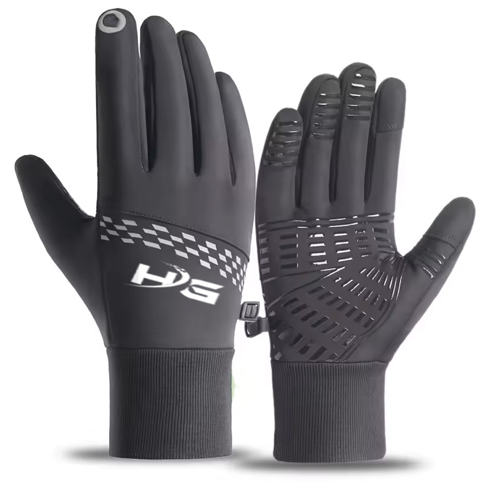 Winter Warm Cycling Gloves Water Windproof Touchscreen Anti-slip Bicycle Motorbike Gloves Men Black Hiking Gloves