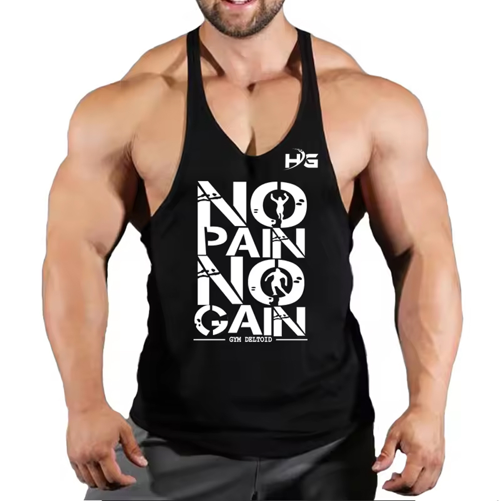 Gym T-shirts Suspenders Man Fitness Clothing Men's Clothes Stringer Sleeveless Sweatshirt Bodybuilding Shirt Top for Fitness