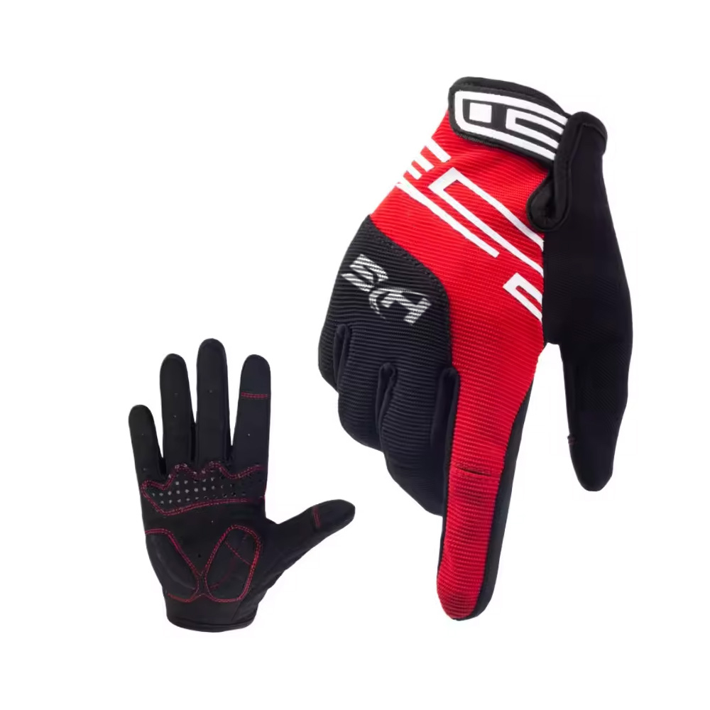 Summer Full Finger Cycling Gloves for Men Riding Bicycle Gloves Fitness Mountain Bicycle Gloves Outdoor Touchscreen Non-slip