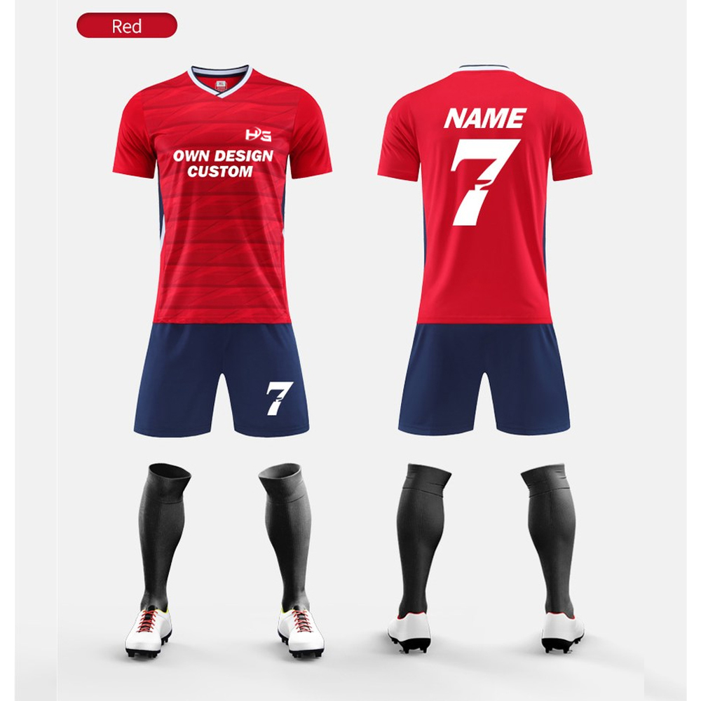 New Season Soccer Uniform Thai Quality Men Soccer Jersey Kids Shirt Football Jersey